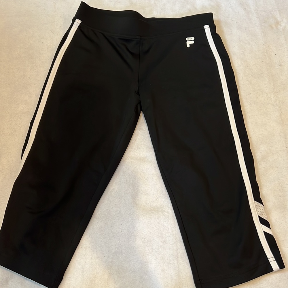 Fila Sport Capri Size 14 kids black white